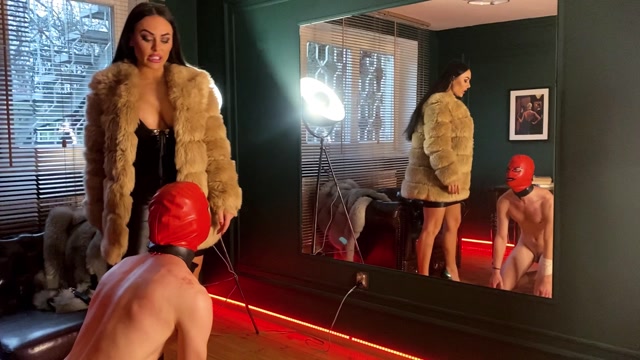 EVIL WOMAN GODDESS IN FUR HIGH HEELS WORSHIP 00012