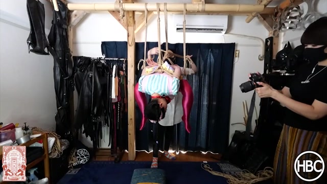 HBC - HBC X TBL Double Domination on Japanese Girl by Two Japanese Mistresses Rope Bondage Suspension and Electric 00011