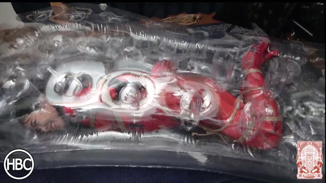 HBC - HBC X TBL Shibari rope Bondage Hogtie Inside Clear Inflatable Vinyl Rest Sack 00013
