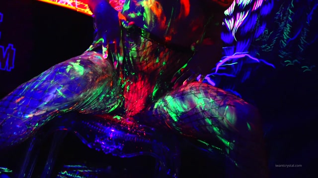 Crystal Knight - Blacklight Euphoria - Body Paint Tease 00005