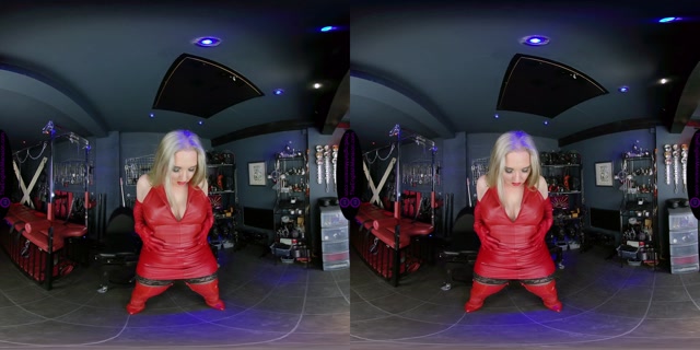 The English Mansion - Mistress Sidonia - Red Leather Submission - VR 00009