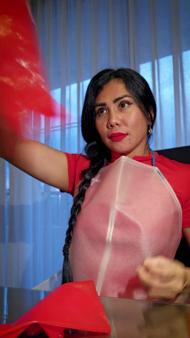 Manila Mistress - Red Latex Glove Fetish Asmr - DOMINA FIRE 00002