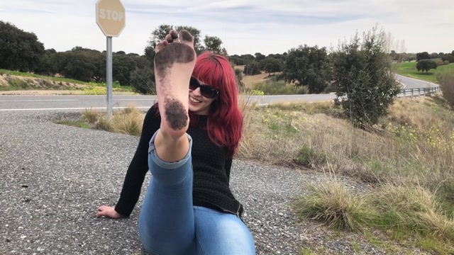Candystart - Dirty feet soles walking and teasing 00013