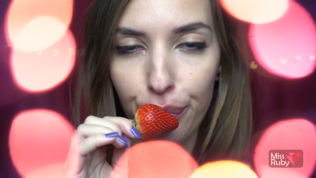 Sweet Bunny - Strawberry ASMR - Mouth Eating Sounds 00008
