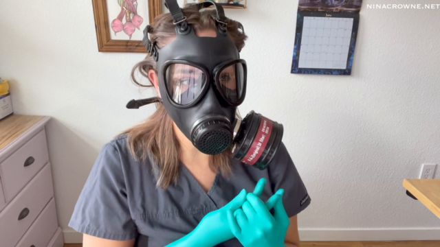 Nina Crowne - Nurse Wears Gas Mask _ Cums with You 00010