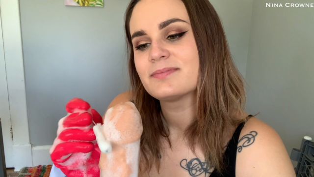 Nina Crowne - Soapy Gloved Handjob _ Sounding 00011