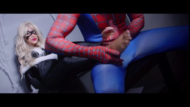 UK Tickling Black Cat Spiderman Part 1 Captured Kitty  00008