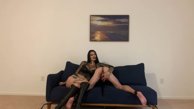 Mistress Damazonia - Legs Spread Out Balls Exposed 00013